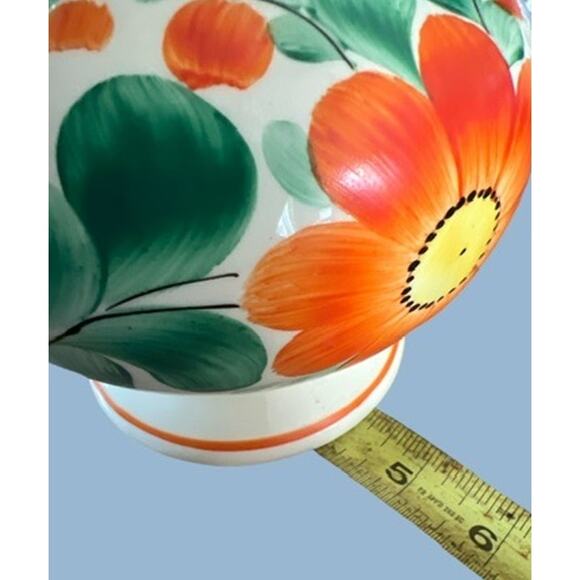 VTG Czech Pottery DITMAR URBACH Hand Painted Pitcher Vase Floral Cottage Decor - Picture 7 of 11